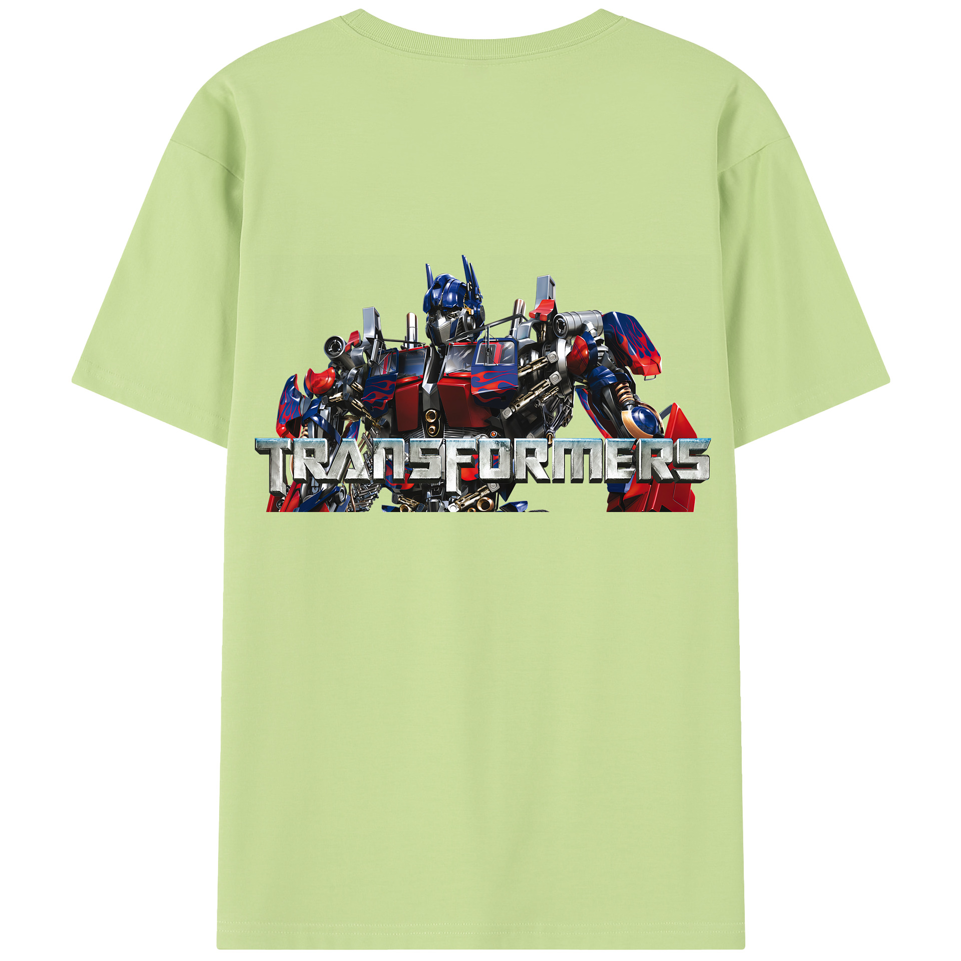 （画像用） Transformers トランスフォーマー 綿100％半袖Tシャツ（背面プリント）